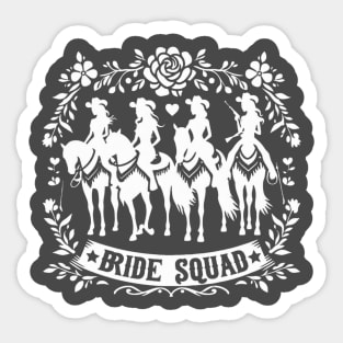 Cowgirl Bride Squad Sticker